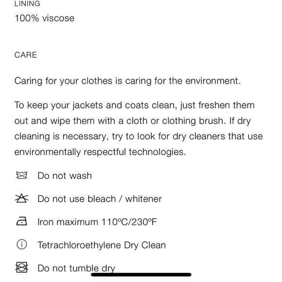 Zara Wool Menswear Style Coat Limited Edition Size XS - Picture 10 of 10